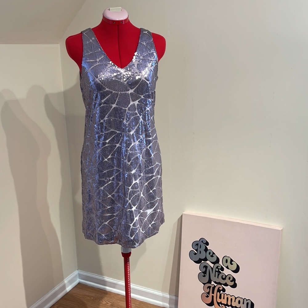 Gianni Bini Deidra Sequence V-neck Dress